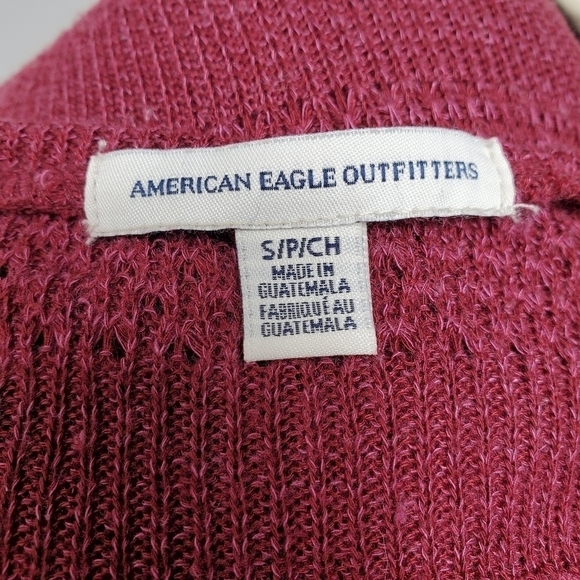 American Eagle Drape Hoodie Cardigan Hi Low Hem - Picture 7 of 13